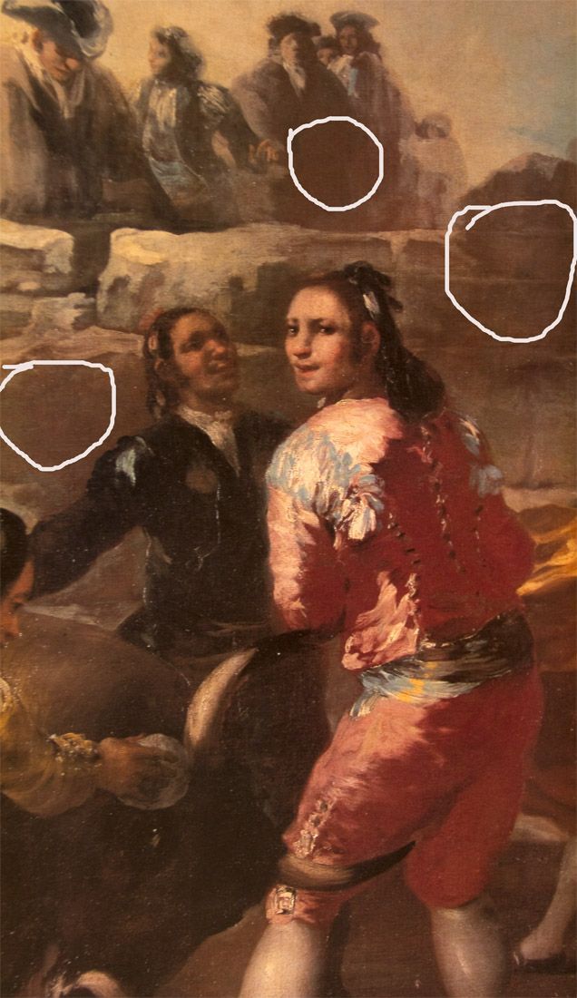 la novillada, detalle, goya